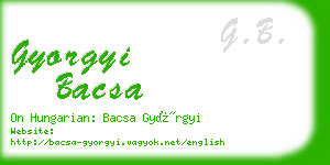 gyorgyi bacsa business card